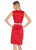 Ashley Lauren - 4048 Pearl & Rhinestone Belted Cocktail Dress in Red