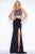 Cassandra Stone -  40537A Two Piece Jewel Embellished Gown in Black