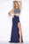 Cassandra Stone -  40537A Two Piece Jewel Embellished Gown in Blue