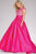 Jovani - Open Back Boat Neck Ballgown 40556