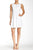 Front Zip Jewel Cocktail Dress S3868M In White