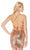 Alyce Paris Sequined Deep V-neck Sheath Dress 4057 In Pink and Gold