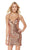 Alyce Paris Sequined Deep V-neck Sheath Dress 4057 In Pink and Gold