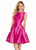 Ashley Lauren - 4057 Mikado Cocktail Dress with Overskirt in Pink