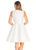 Ashley Lauren - 4057 Mikado Cocktail Dress with Overskirt in White
