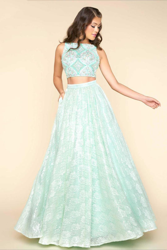 Mac Duggal - Ball Gowns Style 40583H in Blue and Green
