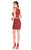 Rachel Allan Homecoming - 4059 Two Piece Beaded Halter Cocktail Dress In Red