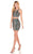 Rachel Allan Homecoming - 4059 Two Piece Beaded Halter Cocktail Dress In Green and Silver