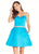 Ashley Lauren - 4064 Crystal Beaded Sweetheart Satin A-line Dress in Blue