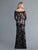 Saboroma - 4064 Lace Applique Off-Shoulder Trumpet Dress In Black