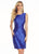 Ashley Lauren - 4067 Crew Neckline Mikado Cocktail Dress in Blue