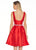 Ashley Lauren - 4068 Crystal Beaded A-line Cocktail Dress in Red