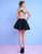 Mac Duggal Homecoming - 40724N Beaded Scoop Neck A-Line Dress in Black and White