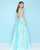 Mac Duggal - 40726H Two-Piece Crystal Garlanded Mikado Gown In Blue