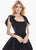 Ashley Lauren - 4072 Bow Adorned Shoulder A-line Dress In Black
