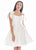 Ashley Lauren - 4072 Bow Adorned Shoulder A-line Dress In White