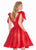 Ashley Lauren - 4072 Bow Adorned Shoulder A-line Dress In Red
