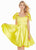 Ashley Lauren - 4072 Bow Adorned Shoulder A-line Dress In Yellow