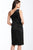 Suzi Chin - 39086P Asymmetrical Ruched Satin Dress in Black