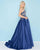 Mac Duggal - 40739H Crystal and Embellished Strapless Ballgown In Blue