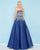 Mac Duggal - 40739H Crystal and Embellished Strapless Ballgown In Blue