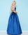 Mac Duggal - 40744H Pearl Ornate Cap Sleeve Mikado Ballgown In Red