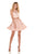 Rachel Allan Homecoming - 4074 Beaded Two Piece Halter A-line Dress In Pink