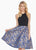 Ashley Lauren - 4075 Halter Brocade A-Line Cocktail Dress In Black and Multi-Color