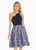 Ashley Lauren - 4075 Halter Brocade A-Line Cocktail Dress In Black and Multi-Color