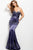 Jovani - Embroidered Strapless Trumpet Dress 40760 in Gunmetal (Purple Silver)
