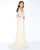 Mac Duggal - 40775M  High Neck Ruffled Lace Two-Piece Gown In White and Neutral