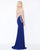 Mac Duggal - 40777M Geometric Cutout Jersey Dress In Purple and Blue
