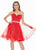 Ashley Lauren - 4077 Bedazzled Strapless Sweetheart A-line Dress In Red