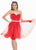 Ashley Lauren - 4077 Bedazzled Strapless Sweetheart A-line Dress In Red
