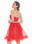 Ashley Lauren - 4077 Bedazzled Strapless Sweetheart A-line Dress In Red