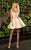 Rachel Allan Homecoming - 4080 Beaded High Halter A-line Dress In Gold