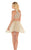 Rachel Allan Homecoming - 4080 Beaded High Halter A-line Dress In Gold