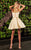 Rachel Allan Homecoming - 4080 Beaded High Halter A-line Dress In Gold