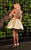 Rachel Allan Homecoming - 4080 Beaded High Halter A-line Dress In Gold