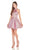 Rachel Allan Homecoming - 4080 Beaded High Halter A-line Dress In Pink