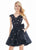 Ashley Lauren - 4080 Beaded Cap Sleeve Bow-Ornate Satin Dress In Black