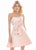Ashley Lauren - 4082 Bow-Adorned Strapless Sweetheart Satin Dress In Pink