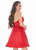 Ashley Lauren - 4082 Bow-Adorned Strapless Sweetheart Satin Dress In Red