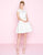 Mac Duggal - 40848N Sheer Lace A-Line Cocktail Dress in White and Floral