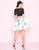 Mac Duggal - 40850N Two Piece Bateau Floral Cocktail Dress in Black and Floral