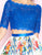 Mac Duggal - 40854N Two Piece Embroidered Floral Cocktail Dress in Blue and Multi-Color