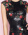 Mac Duggal - 40857N Floral Embroidered Sequin Knee Length Dress in Black and Floral