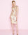 Mac Duggal - 40857N Floral Embroidered Sequin Knee Length Dress in Gold and Floral