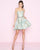 Mac Duggal - 40867N Strapless Sweetheart Cocktail Dress with Gold Tone in Blue and Gold