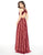 Mac Duggal - 40876R Halter Velvet A-Line Evening Gown in Red